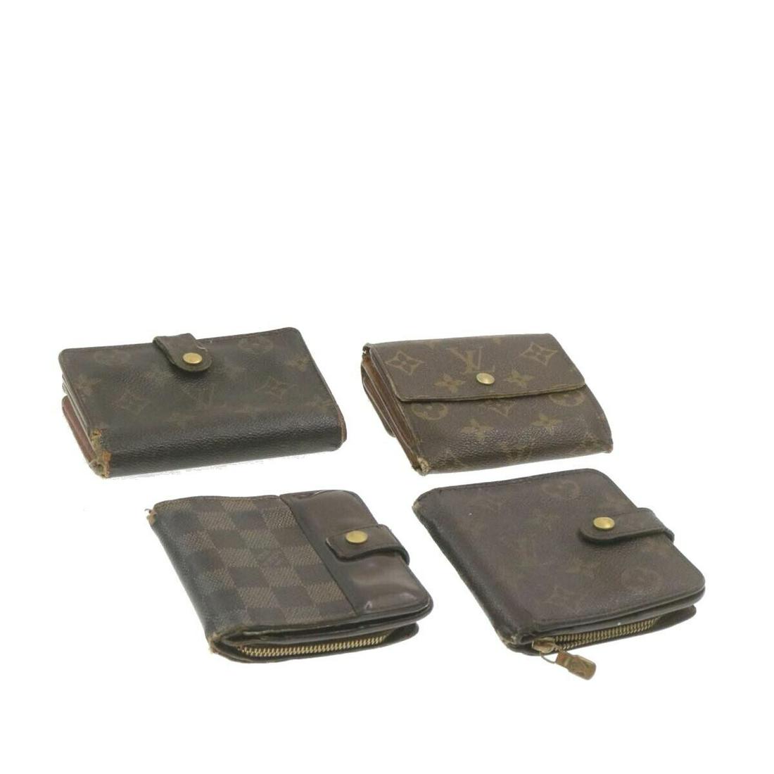 LOUIS VUITTON Monogram Damier Ebene Wallet 4Set LV: LOUIS VUITTON Monogram Damier Ebene Wallet 4Set LV Material: PVC Leather Color: Brown Type: Wallet C: Heavily Used The BIDHAUS Guarantee: All items in this auction are guaranteed to be 100% authentic.