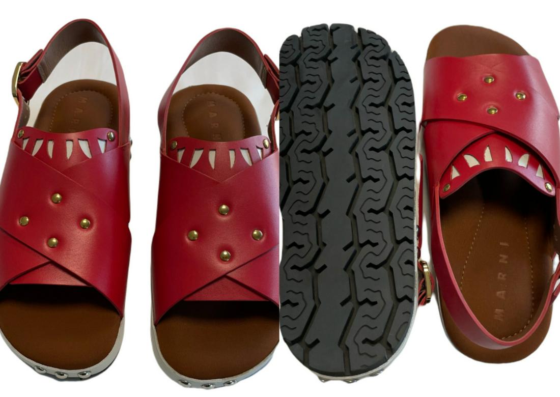 Marni Leather Anatomic Fussbett Slingback Sandals Shoes Flats Shoes New Boxed 41: Marni Leather Anatomic Fussbett Slingback Sandals Shoes Flats Shoes New Boxed 41 Accents: Anatomic Padded Sole Slingback Sandals Anatomical Style: Slingback Au Shoe Size: AU 11 Blasting: Picture Vinta