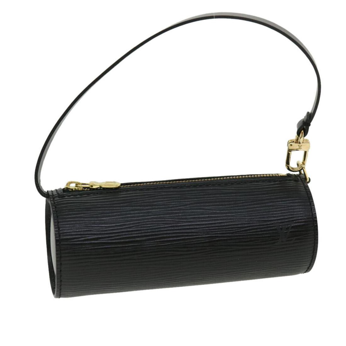 LOUIS VUITTON Epi Soufflot Pouch Black LV: LOUIS VUITTON Epi Soufflot Pouch Black LV Style: Pouch Material: Epi Leather Exterior Color: Black Bag Height: 2.4inch(Approx) / 6cm(Approx) Bag Depth: 2.4inch(Approx) / 6cm(Approx) Bag Length: 6.1inc