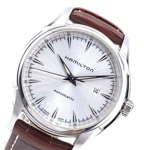 Hamilton Jazzmaster 44mm Date Calendar Silver Dial 3 Needles: Hamilton Jazzmaster 44mm Date Calendar Silver Dial 3 Needles Type: Wristwatch Pre-Owned The BIDHAUS Guarantee: All items in this auction are guaranteed to be 100% authentic. At Your Service: At BIDHAU