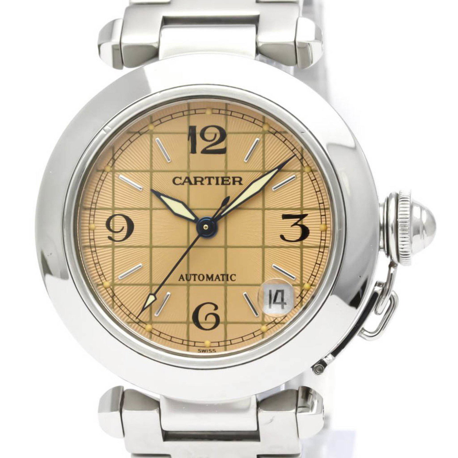 Polished CARTIER Pasha C Steel Automatic Unisex Watch W31024M7 BF552769: Polished CARTIER Pasha C Steel Automatic Unisex Watch W31024M7 BF552769 Brand: Cartier Line: Pasha C Model: W31024M7 Style: Dress/Formal Gender: Unisex Material (Case): Stainless steel Material (Band)