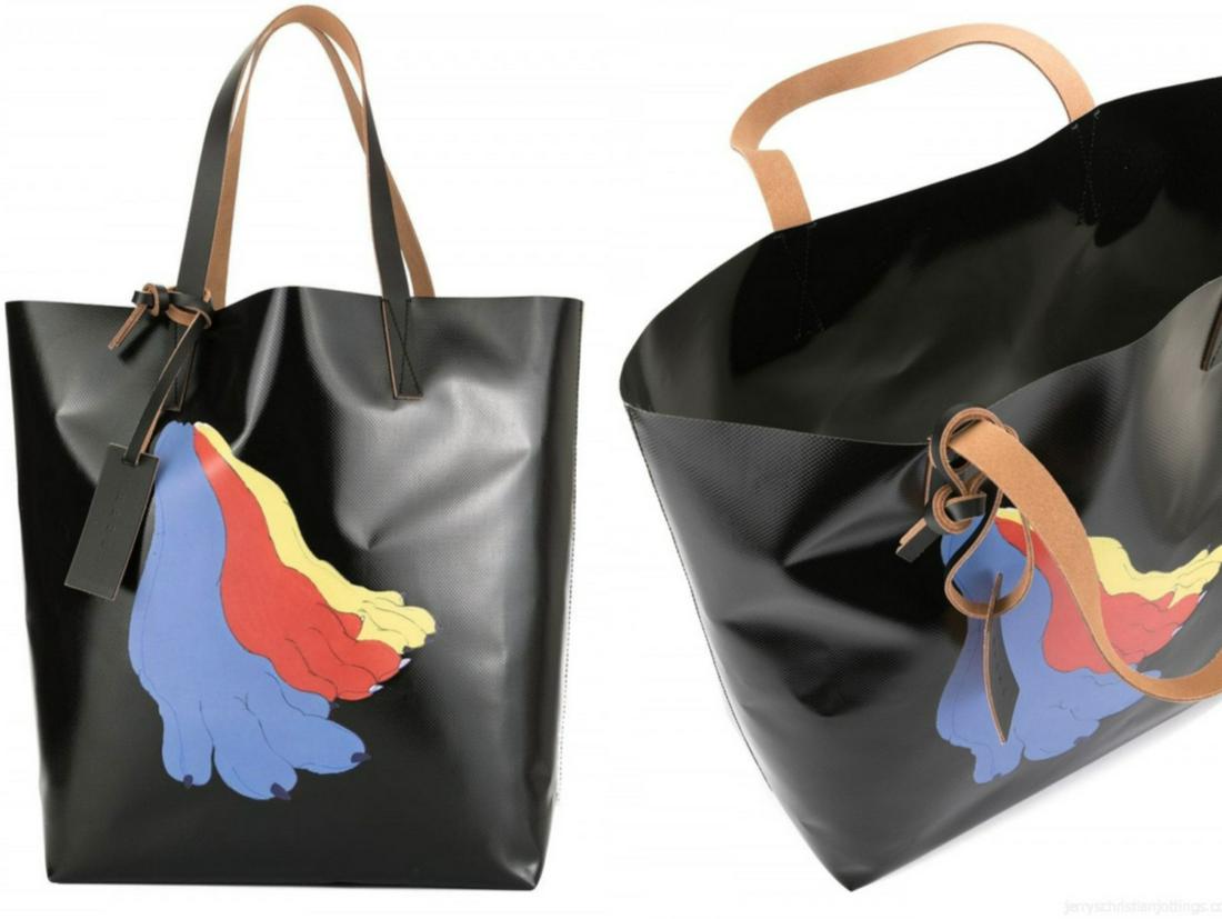 Iconic Marni Unisex Contrast Foot Tote Printed Gymbag Shopping Bag New-: Iconic Marni Unisex Contrast Foot Tote Printed Gymbag Shopping Bag New- Marque: Marni Style: Sac A Main Profondeur De La Poche: 14 cm Vintage: Non Materiel De Fixation: sans Hauteur Du Sac: 41 cm Part