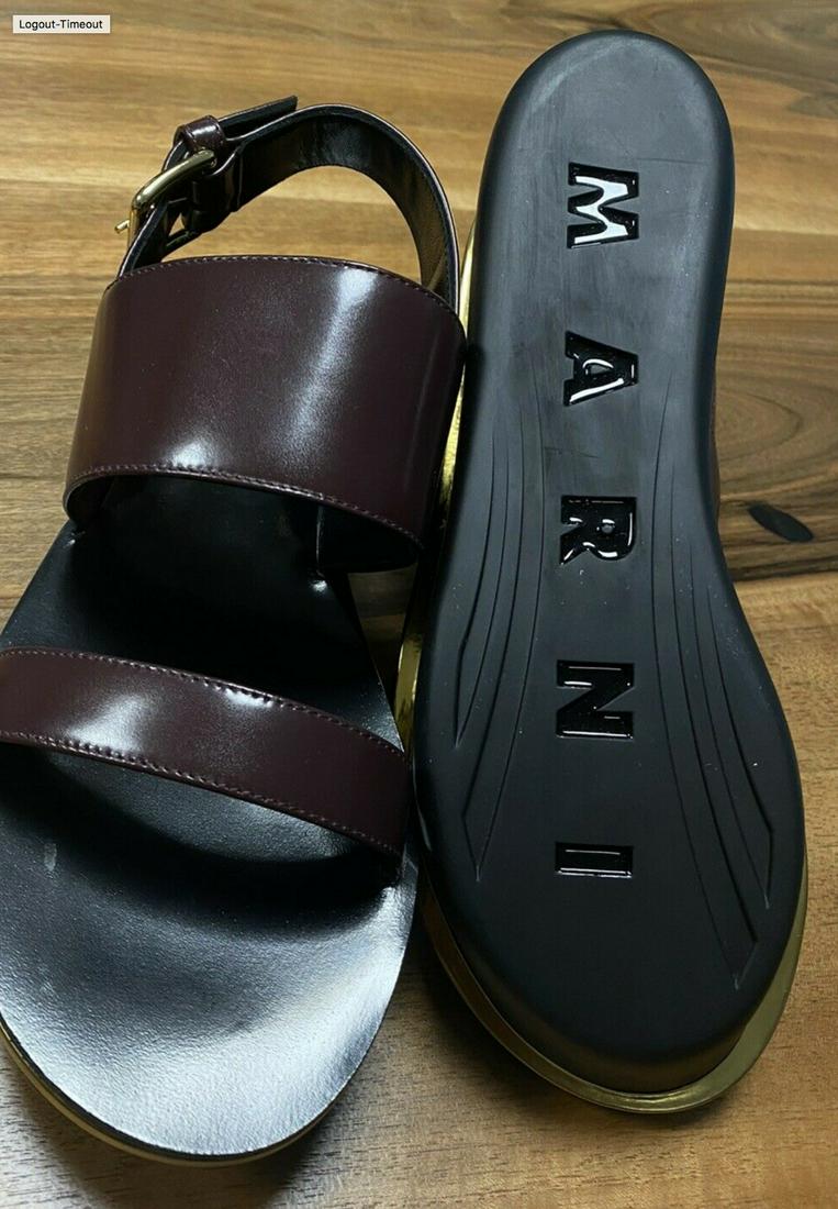 Marni Calf Leather Wedge Platform Sandals Platform Shoes New 38-: Marni Calf Leather Wedge Platform Sandals Platform Shoes New 38- Marque: Marni Style: A SEMELLE COMPENSEE PLATE-FORME SANDALES Hauteur Du Talon: Talon haut (5-8 cm) Accents: HOT SEXY COOL DE LUXE FASH