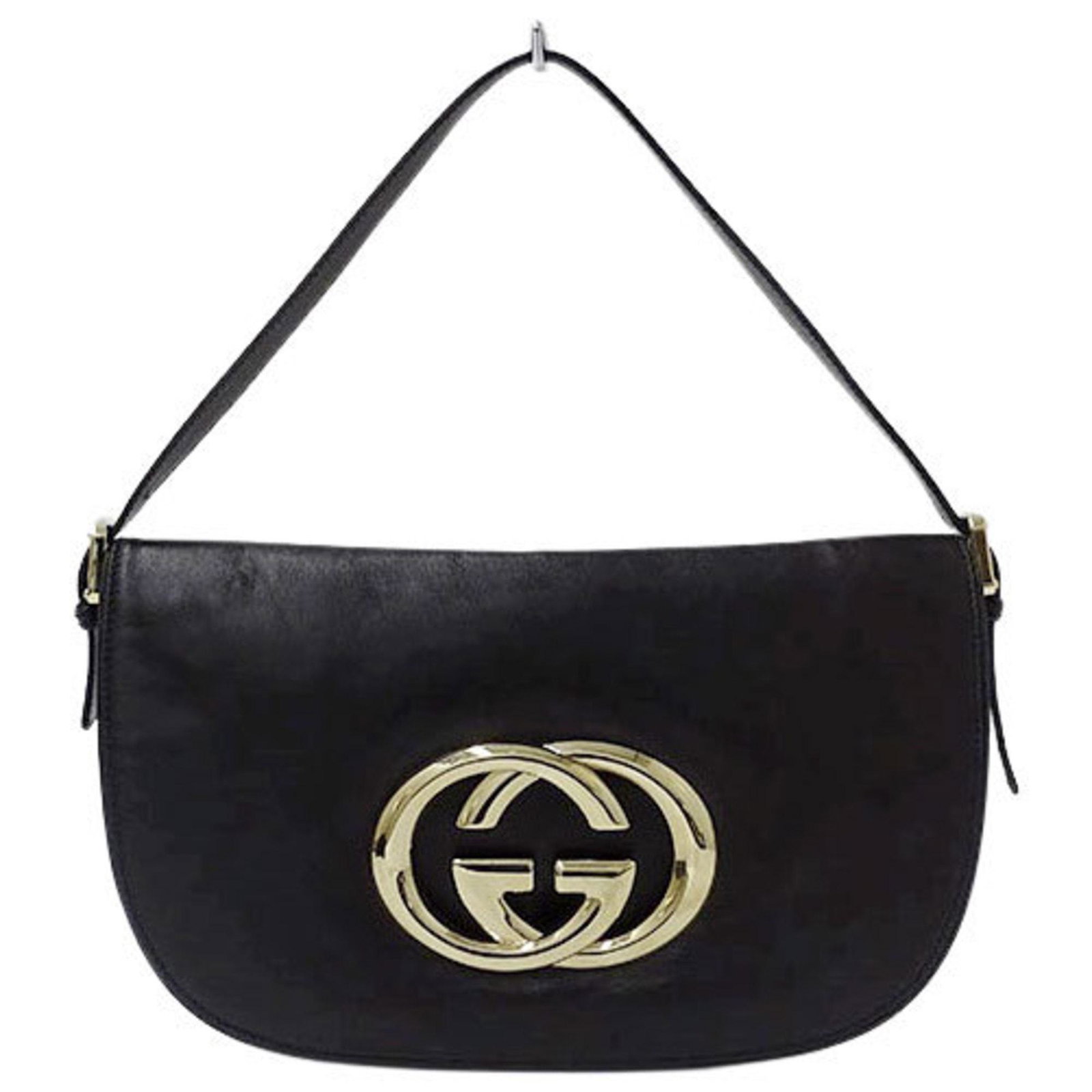 Gucci GUCCI bag ladies shoulder leather black 161727: Gucci GUCCI bag ladies shoulder leather black 161727 Brand: Gucci Country of Origin: Italy Type: Shoulder bag Material: Leather Leather: Color: Black Gender: Women Size (HxWxD): 19cm x 31cm x 7cm / 7.
