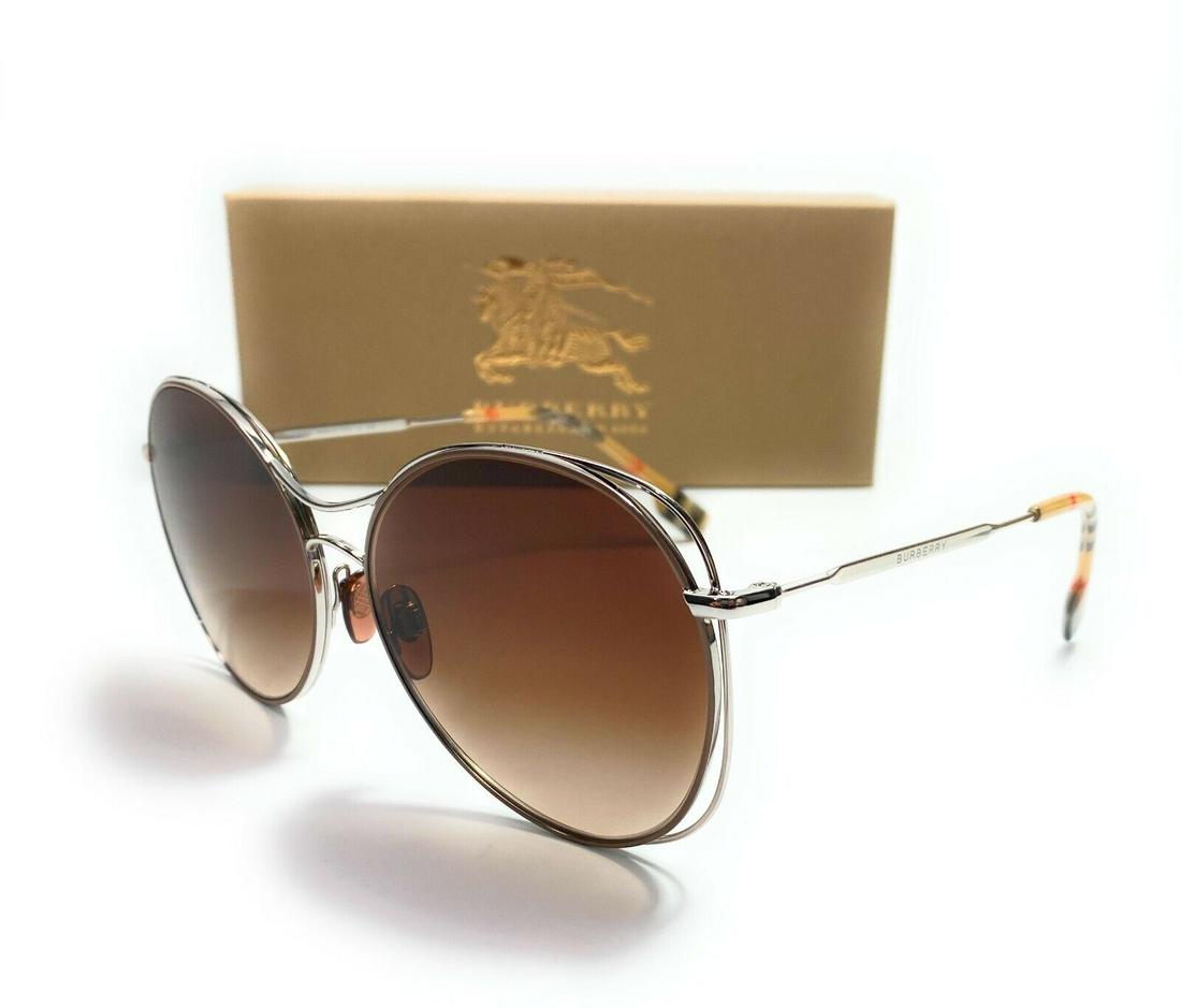 Burberry BE3105 100513 Silver Beige Brown Gradient Lens Women Sunglasses 60mm: Burberry BE3105 100513 Silver Beige Brown Gradient Lens Women Sunglasses 60mm Type: Sunglasses Frame Color: Silver New The BIDHAUS Guarantee: All items in this auction are guaranteed to be 100% authen