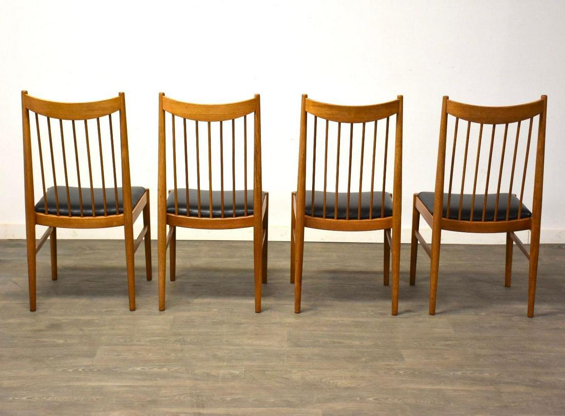 Arne Vodder for Sibast Dining Chairs - Set of 4: Arne Vodder for Sibast Dining Chairs - Set of 4 A set of four mid century modern oak dining chairs designed by Arne Vodder for Sibast Furniture. Seat height is 18". 19.125" wide. 21.5" deep. 38.5" tal