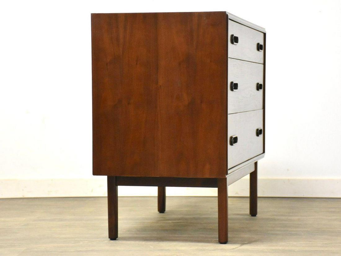 Walnut Dresser Chest by Founders: Walnut Dresser Chest by Founders A mid Century modern walnut dresser chest designed by Jack Cartwright for Founders Furniture. 35.75" wide. 18" deep. 30.25" tall. Dimensions: 35.75"W x 18"D x 30.25"H