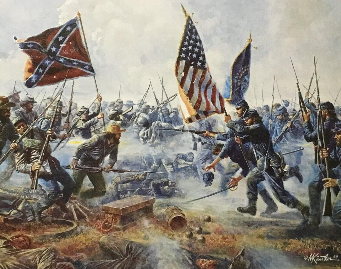 Mort Kunstler Civil War Print - The Angle Custom Gallery Framed: Mort Kunstler Civil War Print - The Angle Custom Gallery Framed Artist: Mort Kunstler Mort Kunstler Unit Of Sale: Single-Piece Work Size: Medium (up to 36in.) Custom Bundle: No Item Length: 12 Region