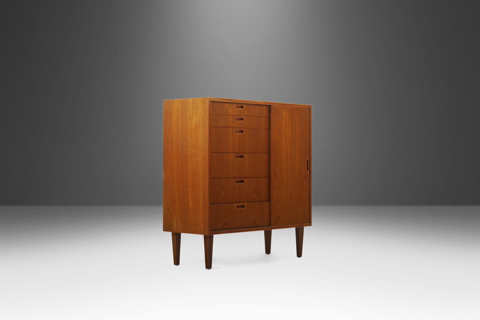 Danish Modern Gentleman's Dresser / Cabinet After Arne Vodder in Teak c. 1960s: Danish Modern Gentleman's Dresser / Cabinet After Arne Vodder in Teak c. 1960s Danish Modern Gentleman's Dresser / Cabinet After Arne Vodder in Teak c. 1960s About: An exceptional Danish Modern cabine