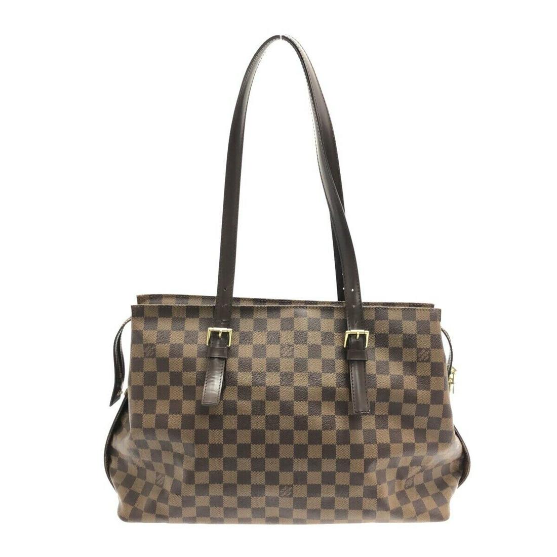 LOUIS VUITTON Chelsea N51119 Ebene Damier TH0075 Shoulder Bag Damier Canvas: LOUIS VUITTON Chelsea N51119 Ebene Damier TH0075 Shoulder Bag Damier Canvas Style: Shoulder Bag Exterior Color: Ebene Exterior Material: Damier Canvas Product Name: Chelsea Date Code/Stamp: TH0075 Lin