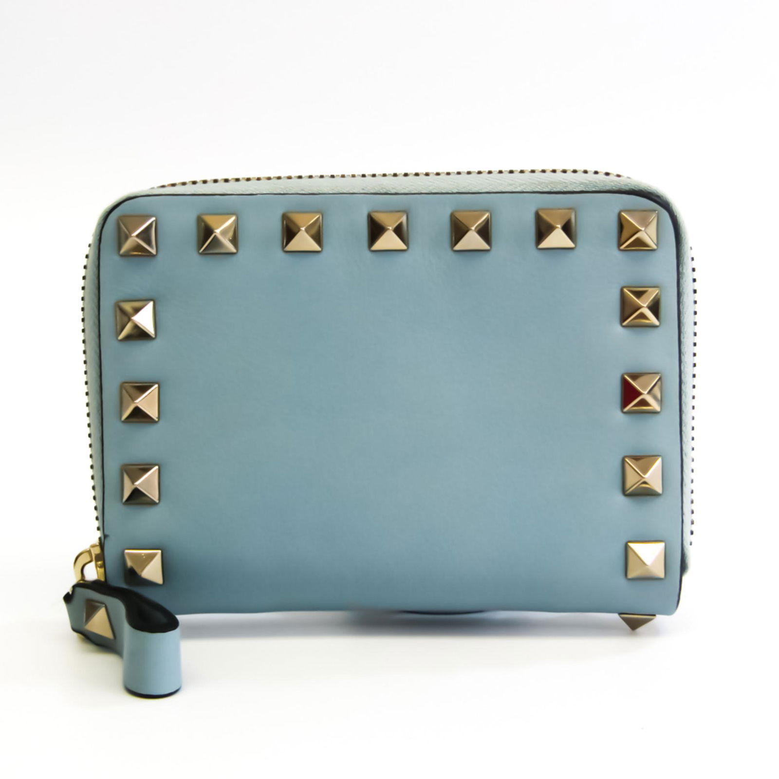 blue leather trousers
