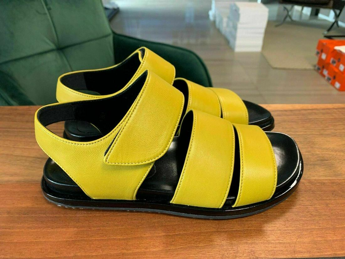 MARNI Anatomic Cult Suspender Belt Padded Sole Lamb Leather Sandals Shoes: MARNI Anatomic Cult Suspender Belt Padded Sole Lamb Leather Sandals Shoes Style: SLIDES SANDALS SANDALS Heel Height: Small heel (1-3 cm) Accents: DOUBLE SUSPENDER BELT Padded sole crossover sandals DO