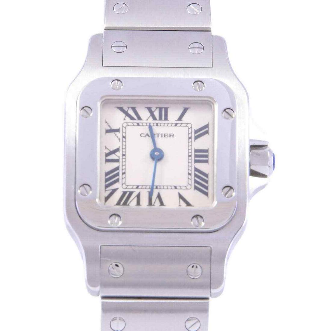 Cartier Santos Galbe SM W20056D6 Quartz Stainless Ladies Watch Pre-Owned: Cartier Santos Galbe SM W20056D6 Quartz Stainless Ladies Watch Pre-Owned Type: Watch Pre-Owned The BIDHAUS Guarantee: All items in this auction are guaranteed to be 100% authentic. At Your Service: At
