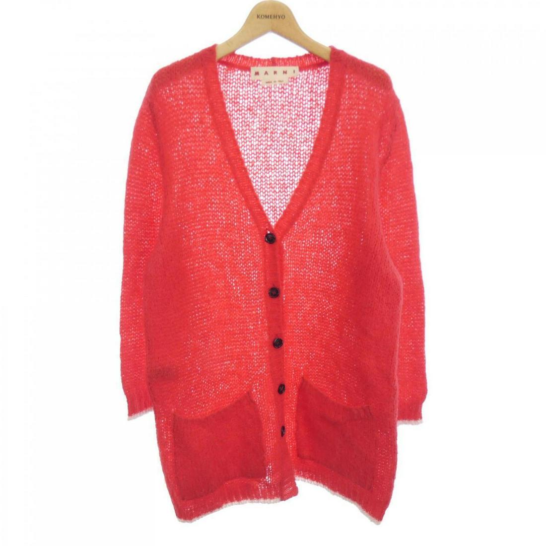 Marni MARNI Cardigans: Marni MARNI Cardigans Style: TOPS Color: Red See-through Gender: Ladies" Size: 38 Size Type: Regular Type: TOPS B: Reasonable Wear and Tear The BIDHAUS Guarantee: All items in this auction are guarant