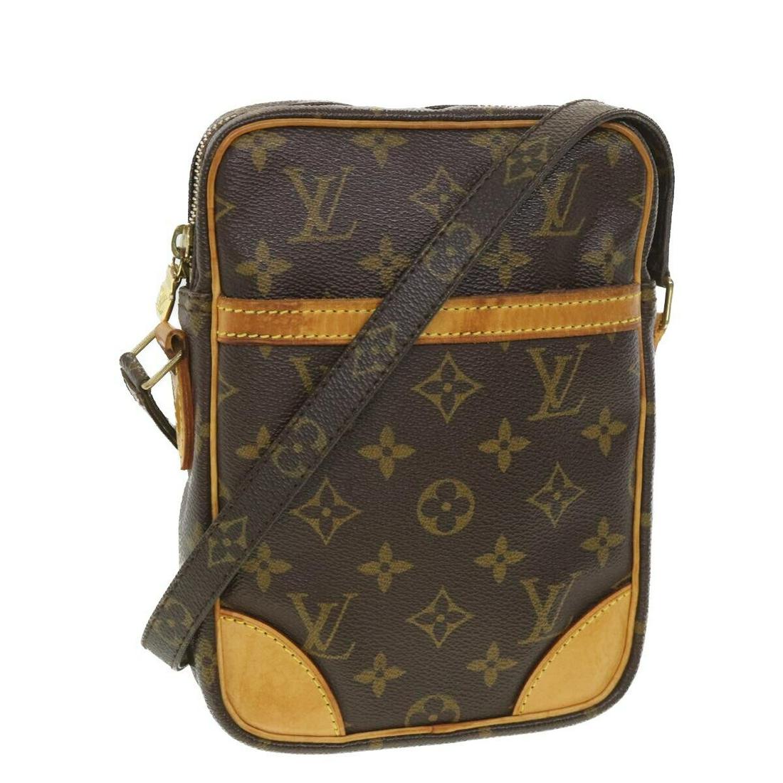 LOUIS VUITTON Monogram Danube Shoulder Bag M45266 LV: LOUIS VUITTON Monogram Danube Shoulder Bag M45266 LV Style: Shoulder Bag Material: Monogram Canvas Exterior Color: Monogram Bag Height: 8.3inch(Approx) / 21cm(Approx) Bag Depth: 1.8inch(Approx) / 4.5c
