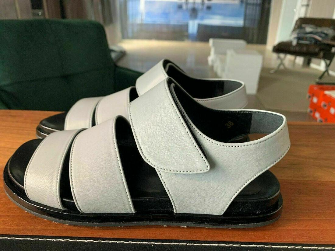 MARNI Anatomical Cult STRAPS FOOTBED CALFSKIN SANDALS Sandals Shoes 36-: MARNI Anatomical Cult STRAPS FOOTBED CALFSKIN SANDALS Sandals Shoes 36- Marque: Marni Style: Tongues Hauteur Du Talon: Petit talon (1-3 cm) Accents: DOUBLE JARRETELLES CEINTURE Rembourre semelle cross