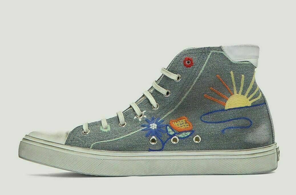 Saint Laurent Ysl Bedford High Top Sneakers Shoes Trainers 41: Saint Laurent Ysl Bedford High Top Sneakers Shoes Trainers 41 Style: Sneakers Accents: Brode Embroidered Vintage: No Insole Material: Rubber Individualised: Nein Features: Lace-up fastening Rubber toe