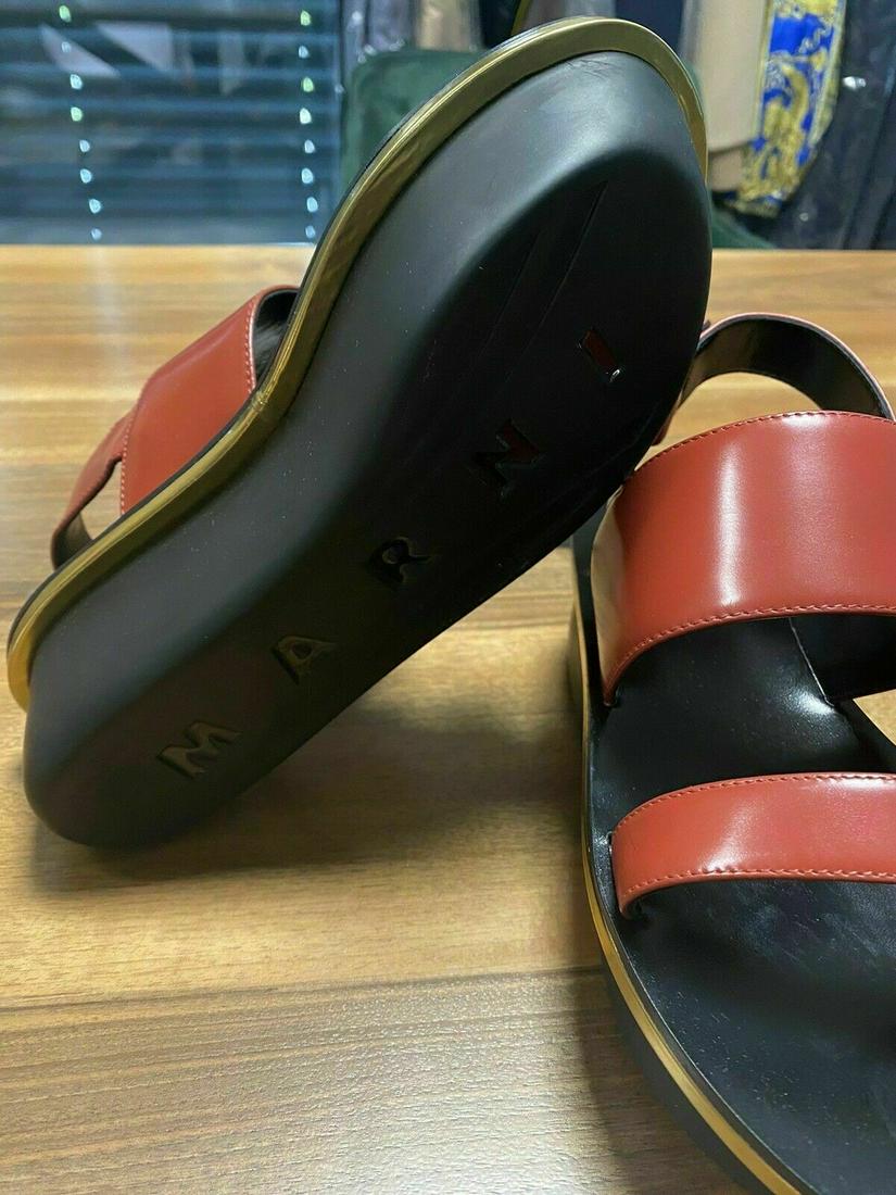 Marni Calf Leather Wedge Platform Sandals Platform Shoes New 37-: Marni Calf Leather Wedge Platform Sandals Platform Shoes New 37- Marque: Marni Style: A SEMELLE COMPENSEE PLATE-FORME SANDALES Hauteur Du Talon: Talon haut (5-8 cm) Accents: HOT SEXY COOL DE LUXE FASH