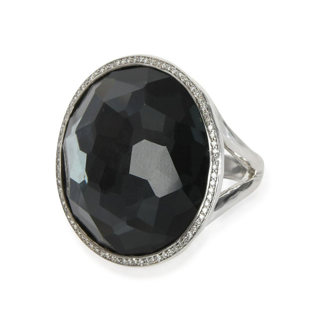 Ippolita Rock Candy Hematite & Diamond Cocktail Ring Sterling Silver 0.23 Ctw: Ippolita Rock Candy Hematite & Diamond Cocktail Ring Sterling Silver 0.23 Ctw Gender: Women's Metal: Sterling Silver Total Carat Weight: 0.23 Size: 5.75 Main Stone: Hematite Gross Weight (Grams): 15.1
