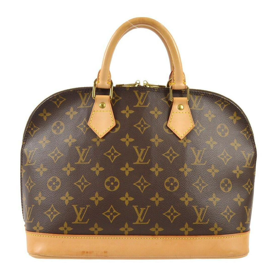 LOUIS VUITTON ALMA HANDBAG PURSE MONOGRAM CANVAS M51130 FL0024: LOUIS VUITTON ALMA HANDBAG PURSE MONOGRAM CANVAS M51130 FL0024 Bag Width: 11.8 Pattern: Monogram Bag Height: 9.3 Closure: Zip Occasion: Casual Handle/Strap Color: Beige Size: Medium Handle Style: Doub