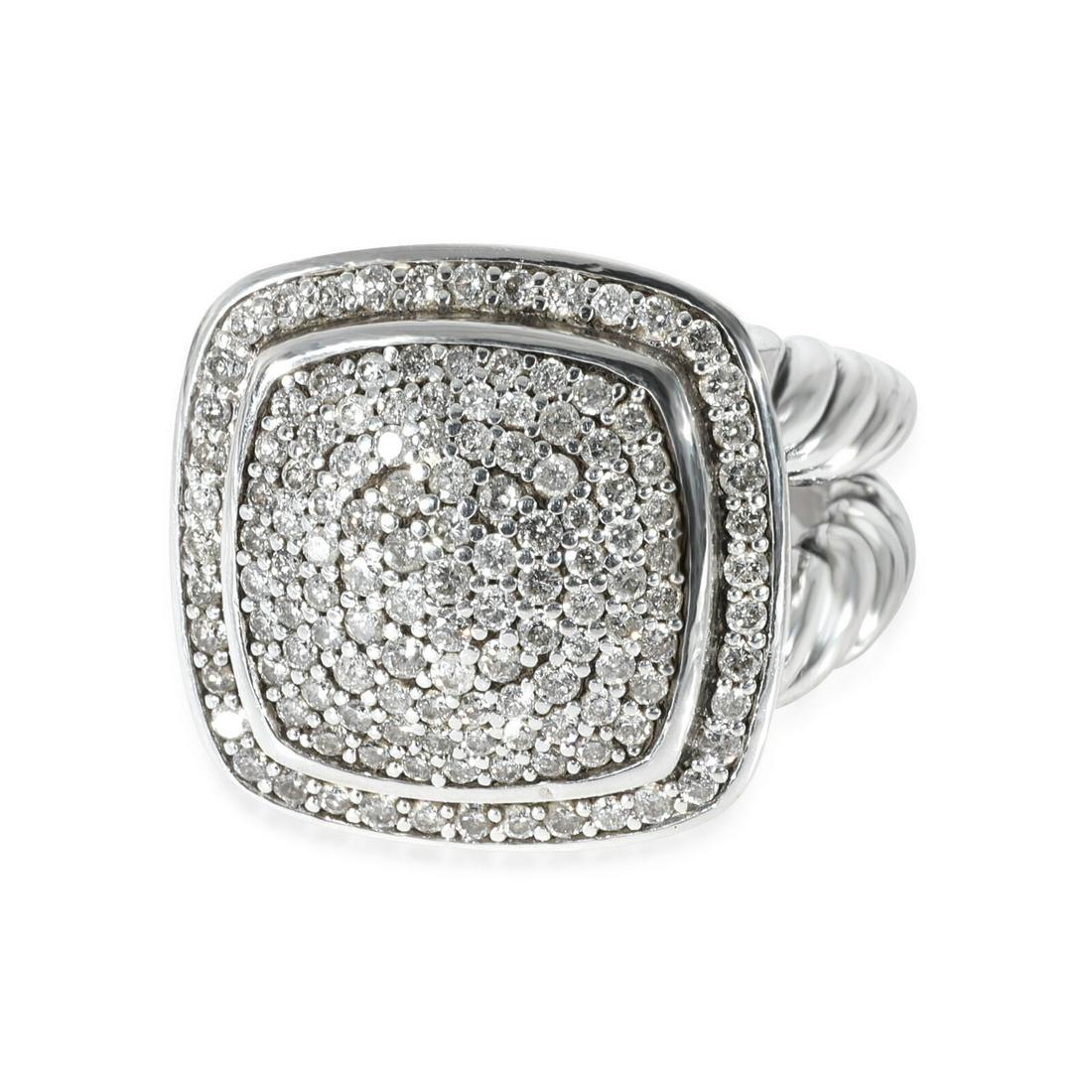 David Yurman Albion Diamond Pave Ring in Sterling Silver 0.99 CTW: David Yurman Albion Diamond Pave Ring in Sterling Silver 0.99 CTW Main Stone Color: White Gender: Unisex Metal: Sterling Silver Total Carat Weight: 0.99 Size: 6.75 Gross Weight (Grams): 14.96 With Ori