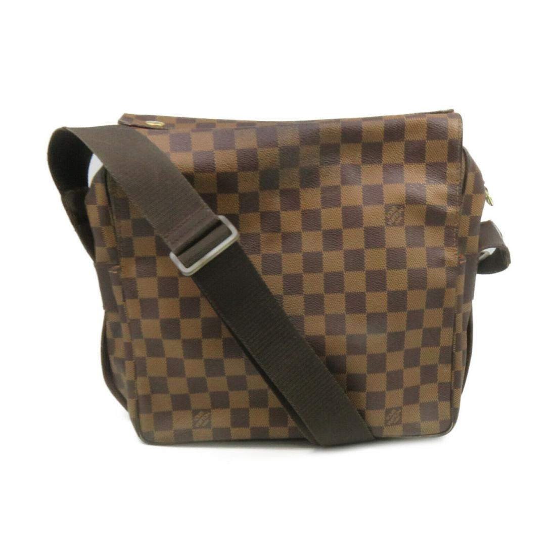 Louis Vuitton LV Naviglio Shoulder Bag Crossbody Bag N45255 Damier Brown: Louis Vuitton LV Naviglio Shoulder Bag Crossbody Bag N45255 Damier Brown Style: Shoulder Bag Exterior Material: PVC coated canvas Exterior Color: Brown Bag Height: 9.4 Bag Depth: 5.5 Bag Length: 10.6
