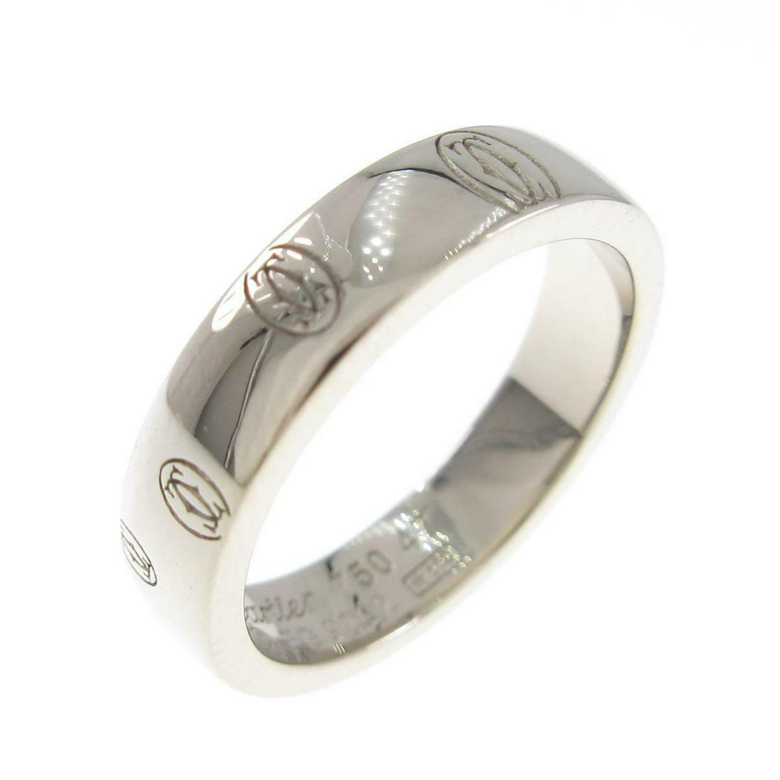 Cartier Happy Birthday Small Ring: Cartier Happy Birthday Small Ring Style: Ring Material: 750WG Gender: Ladies" Size: 7.0 (JPN size) (47) Accessories: No case No Warranty Card Main Stone: No stones Actualsize: width : 3.9mm Type: Ring
