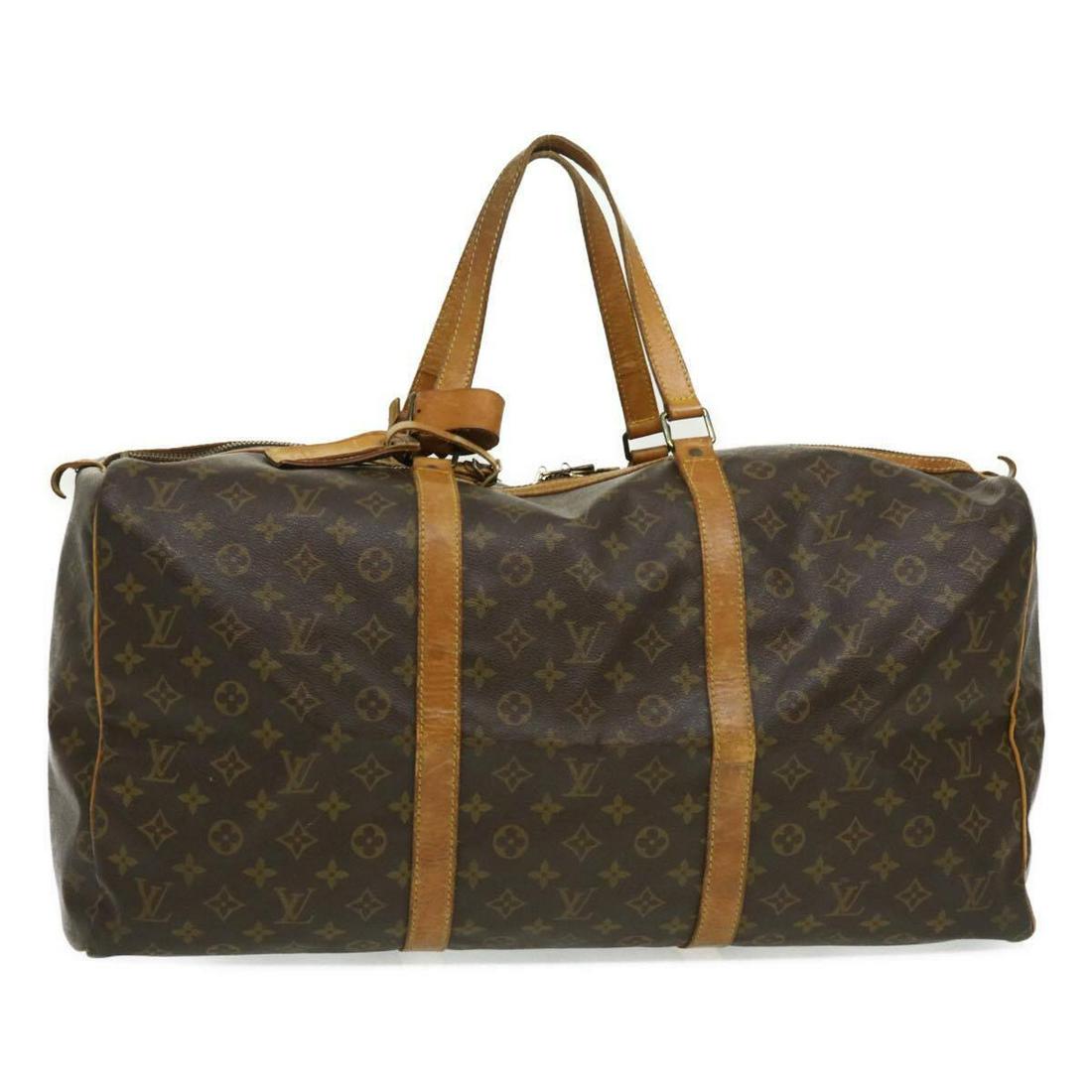 LOUIS VUITTON Monogram Sac Souple 55 Boston Bag M41622 LV: LOUIS VUITTON Monogram Sac Souple 55 Boston Bag M41622 LV Style: Boston Bag Material: Monogram Canvas Exterior Color: Monogram Bag Height: 11.8inch(Approx) / 30cm(Approx) Bag Depth: 9.4inch(Approx) / 