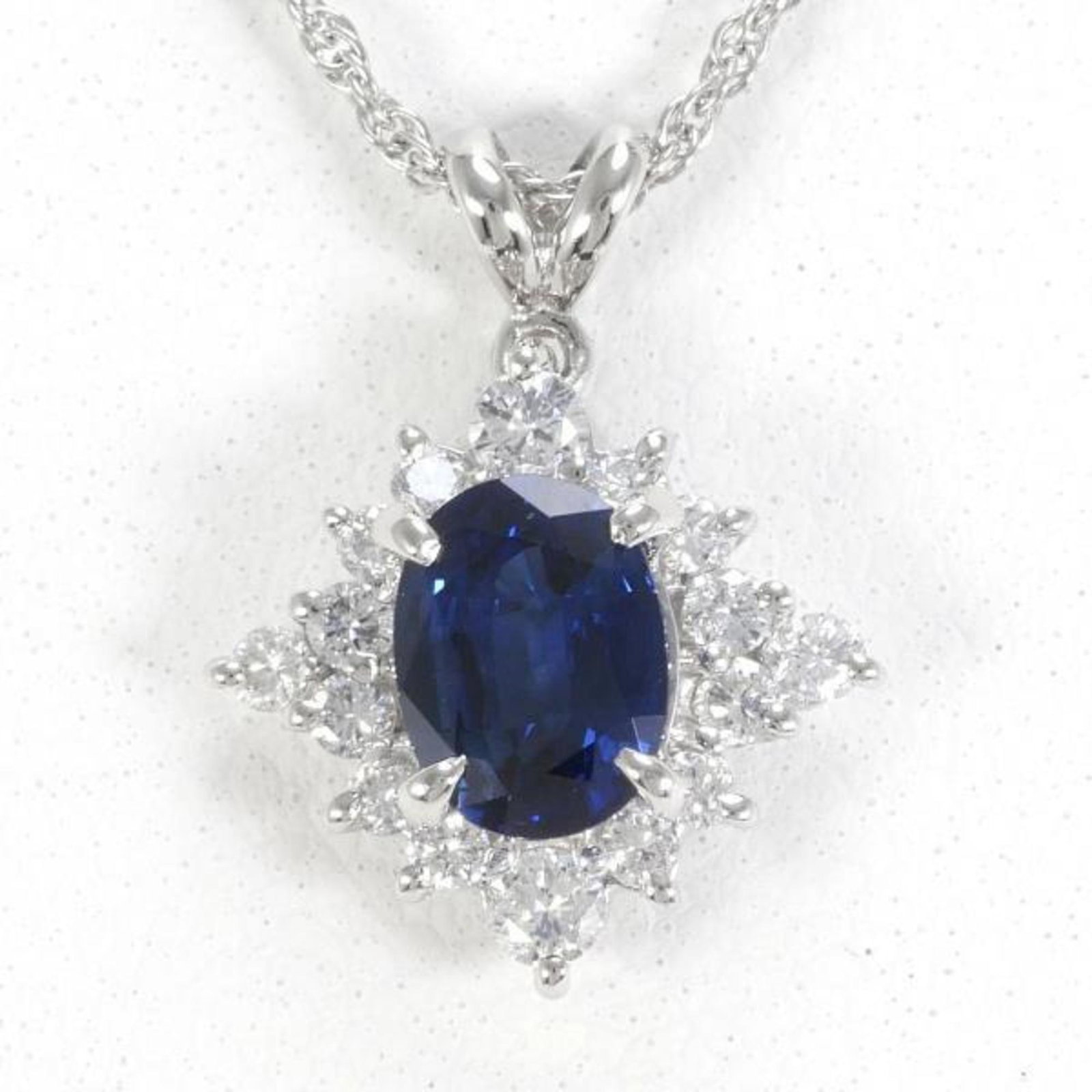 Seiko jewelry PT900 PT850 necklace sapphire 0.86 diamond 0.30 total weight about 3.7g 40cm: Seiko jewelry PT900 PT850 necklace sapphire 0.86 diamond 0.30 total weight about 3.7g 40cm Brand: Seiko Necklace Type: Necklace Gender: Women Material: Platinum 850 Platinum 900 Stone: Diamond Sapphir