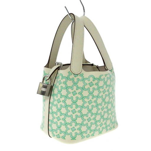 Hermes Picotane Rock Micro Lucky Daisy 083697ck Ab Nata Vert Brown U