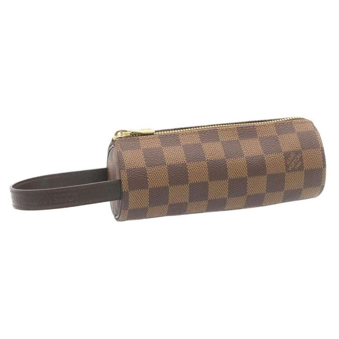 LOUIS VUITTON Damier Ebene Pouch GOLF CUP 1998 JAPAN LV: LOUIS VUITTON Damier Ebene Pouch GOLF CUP 1998 JAPAN LV Style: Pouch Material: Damier Ebene Canvas Exterior Color: Damie Ebene Bag Height: 2.6inch(Approx) / 6.5cm(Approx) Bag Length: 6.7inch(Approx) /