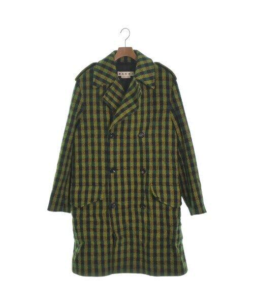 MARNI Peacoat NavyxGreenxYellow(Check Pattern) 46(Approx. M): MARNI Peacoat NavyxGreenxYellow(Check Pattern) 46(Approx. M) Style: Pea Coat Color: NavyxGreenxYellow(Check Pattern) "Size (Men's): 46 (M rank)" Size Type: Regular Type: pea coat A: Excellent The BIDH