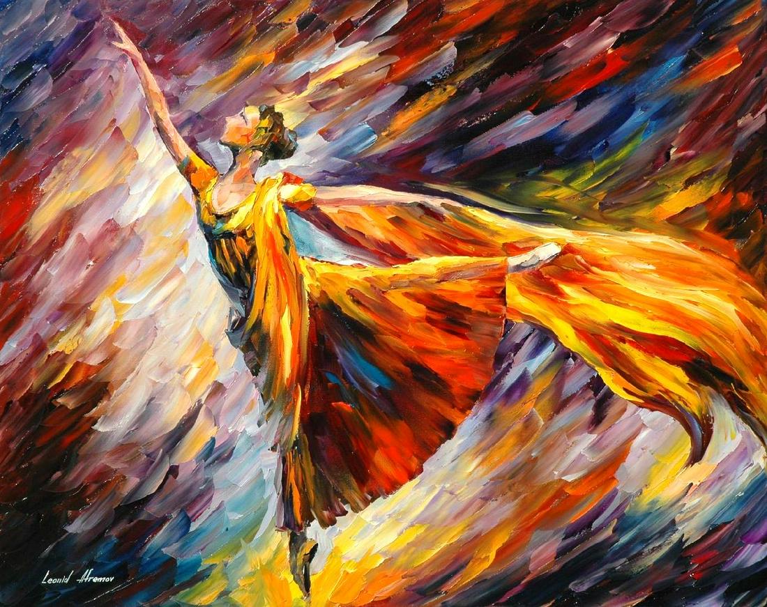 Gold Wave - Limited Edition 1/25 by Leonid Afremov: Gold Wave - Limited Edition 1/25 by Leonid Afremov This is a limited edition giclee hand-painted by Leonid Afremov. This is the first giclee of a small edition of 25 paintings. The rest of the edition