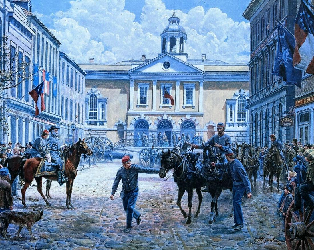 Mort Kunstler Civil War Print - The Guns of Autumn Custom Gallery Framed: Mort Kunstler Civil War Print - The Guns of Autumn Custom Gallery Framed Features: Framed Matted Region Of Origin: New York USA Item Width: 18 in Production Technique: Off Set Lithograph Item Length: