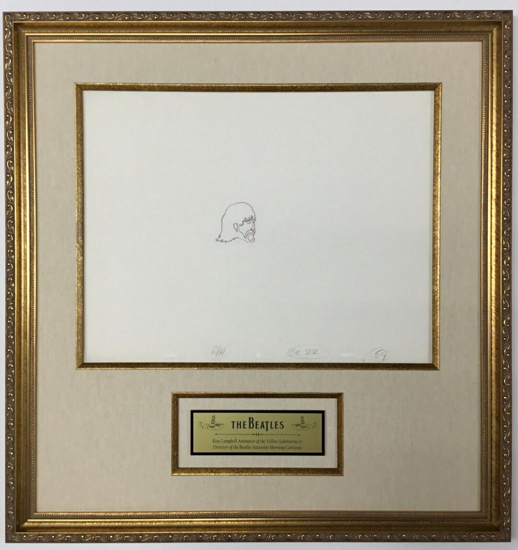 Original 1968 Beatles Yellow Submarine Production Drawing Ringos Head 5G: Original 1968 Beatles Yellow Submarine Production Drawing Ringos Head 5G Animation Studio: King Features Signed By: Ron Campbell Character: Ringo"s Head Tradition: Western Animation Title: Yellow Subm