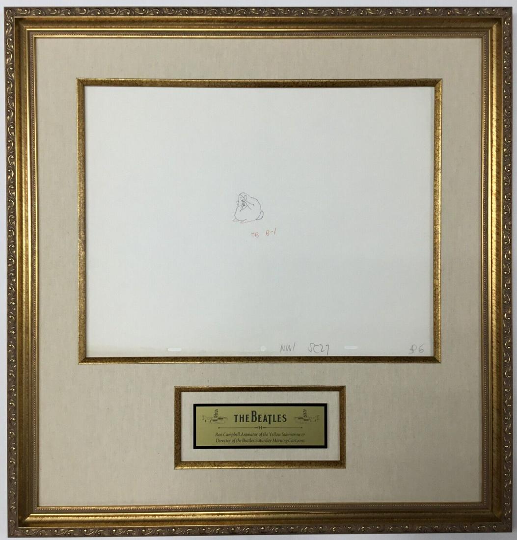 Original 1968 Beatles Yellow Submarine Production Drawing Jeremy B6: Original 1968 Beatles Yellow Submarine Production Drawing Jeremy B6 Animation Studio: King Features Signed By: Ron Campbell Character: Jeremy Tradition: Western Animation Title: Yellow Submarine Franc