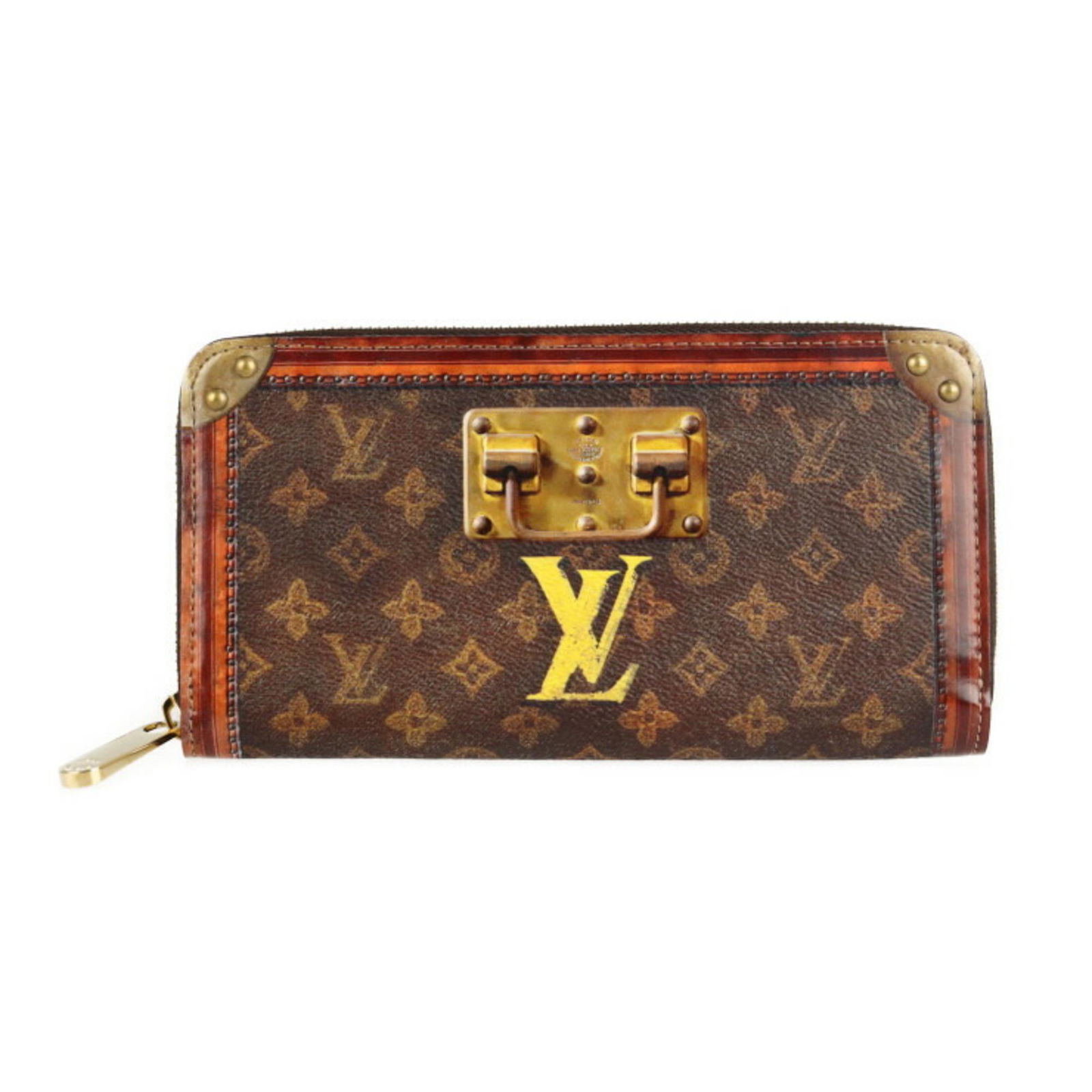 LOUIS VUITTON Louis Vuitton Zippy Wallet Trunk Time Transford Monogram Long M52746 Canvas Leather: LOUIS VUITTON Louis Vuitton Zippy Wallet Trunk Time Transford Monogram Long M52746 Canvas Leather Brown Round Zipper Zip Brand: Louis Vuitton Line: Monogram Type: Coin purse/coin case Gender: Men Wome
