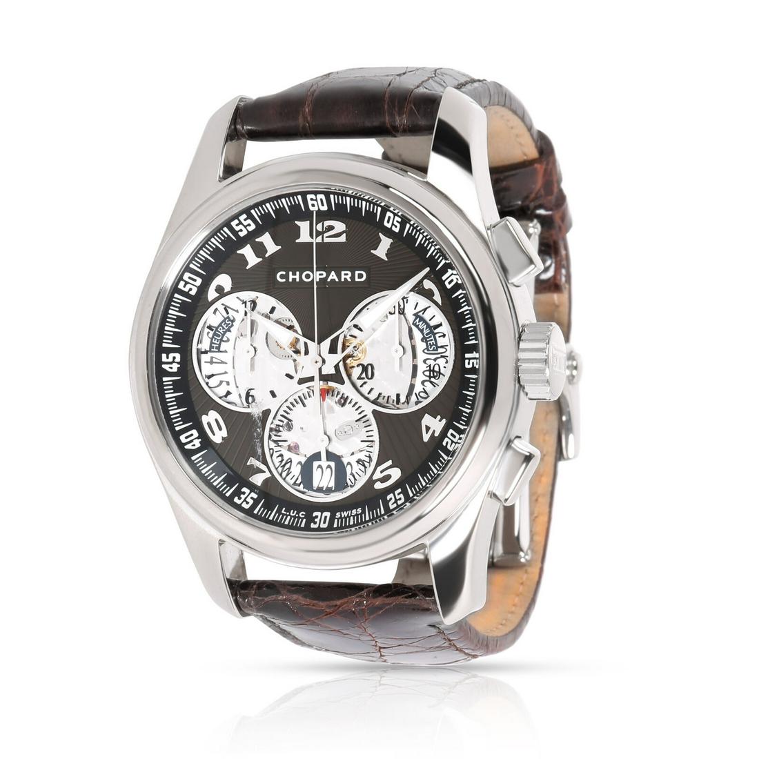 Chopard L.U.C Chrono One 16/1916-1001 Limited Edition Mens Watch in 18kt Gold: Chopard L.U.C Chrono One 16/1916-1001 Limited Edition Mens Watch in 18kt Gold Case Height (Mm): 14 Bezel Type: Smooth Case Size: 42 Crystal: Sapphire Clasp/Buckle Type: Deployant Band Length (Inches):