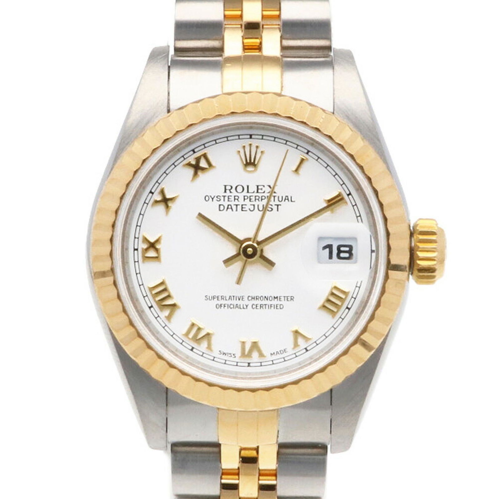 Rolex ROLEX Datejust Oyster Perpetual Watch SS 79173 Ladies: Rolex ROLEX Datejust Oyster Perpetual Watch SS 79173 Ladies Brand: Rolex Line: Datejust Gender: Women Display: Analog Material (Case): Stainless steel Yellow gold (18K) Material (Band): Stainless stee