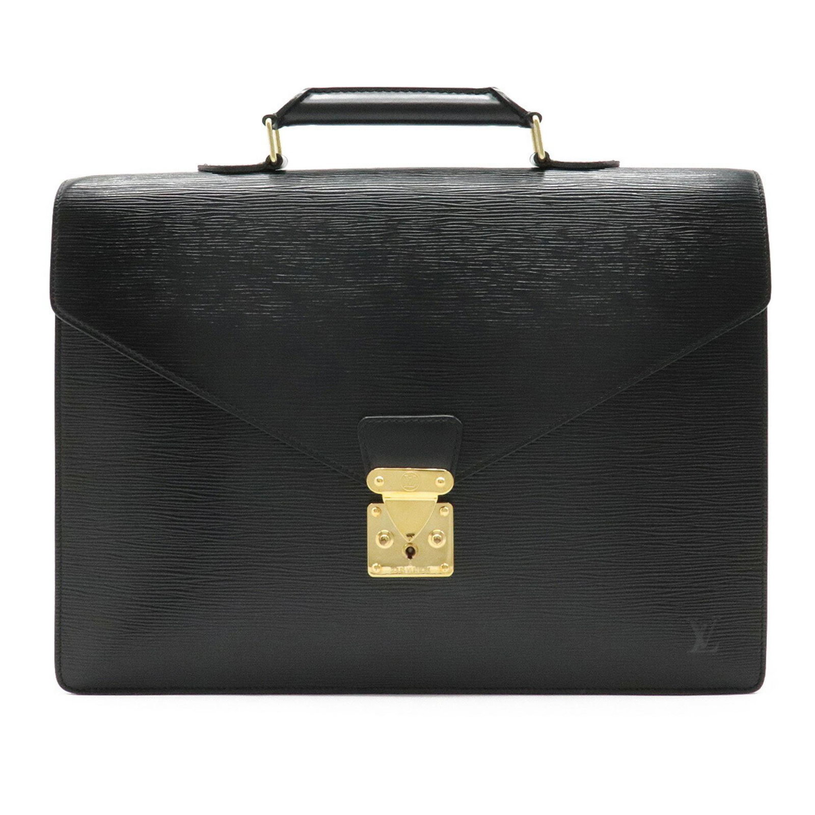 LOUIS VUITTON Louis Vuitton Epi Serviet Ambassador Bag Leather Noir Black M54412: LOUIS VUITTON Louis Vuitton Epi Serviet Ambassador Bag Leather Noir Black M54412 Brand: Louis Vuitton Type: Attache case Material: Epi leather Epi leather: Color: Noir Hardware Color: Gold Gender: Men