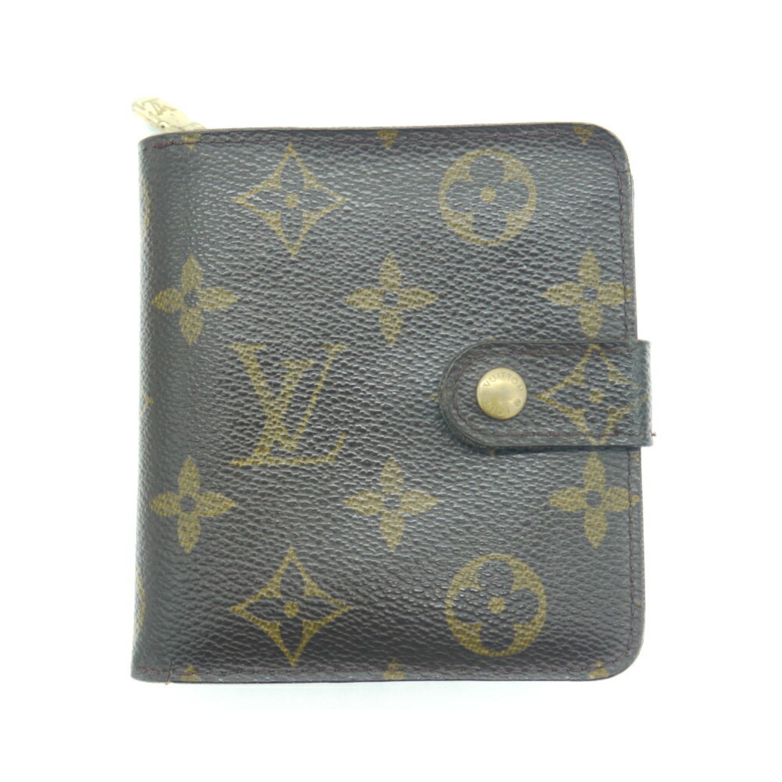 LOUIS VUITTON Louis Vuitton Monogram Compact Zip Folio Wallet Brown M61667: LOUIS VUITTON Louis Vuitton Monogram Compact Zip Folio Wallet Brown M61667 Brand: Louis Vuitton Line: Monogram Type: Wallet (bi-fold) Gender: Women Material: Monogram Monogram: Color: Brown Size (HxWx