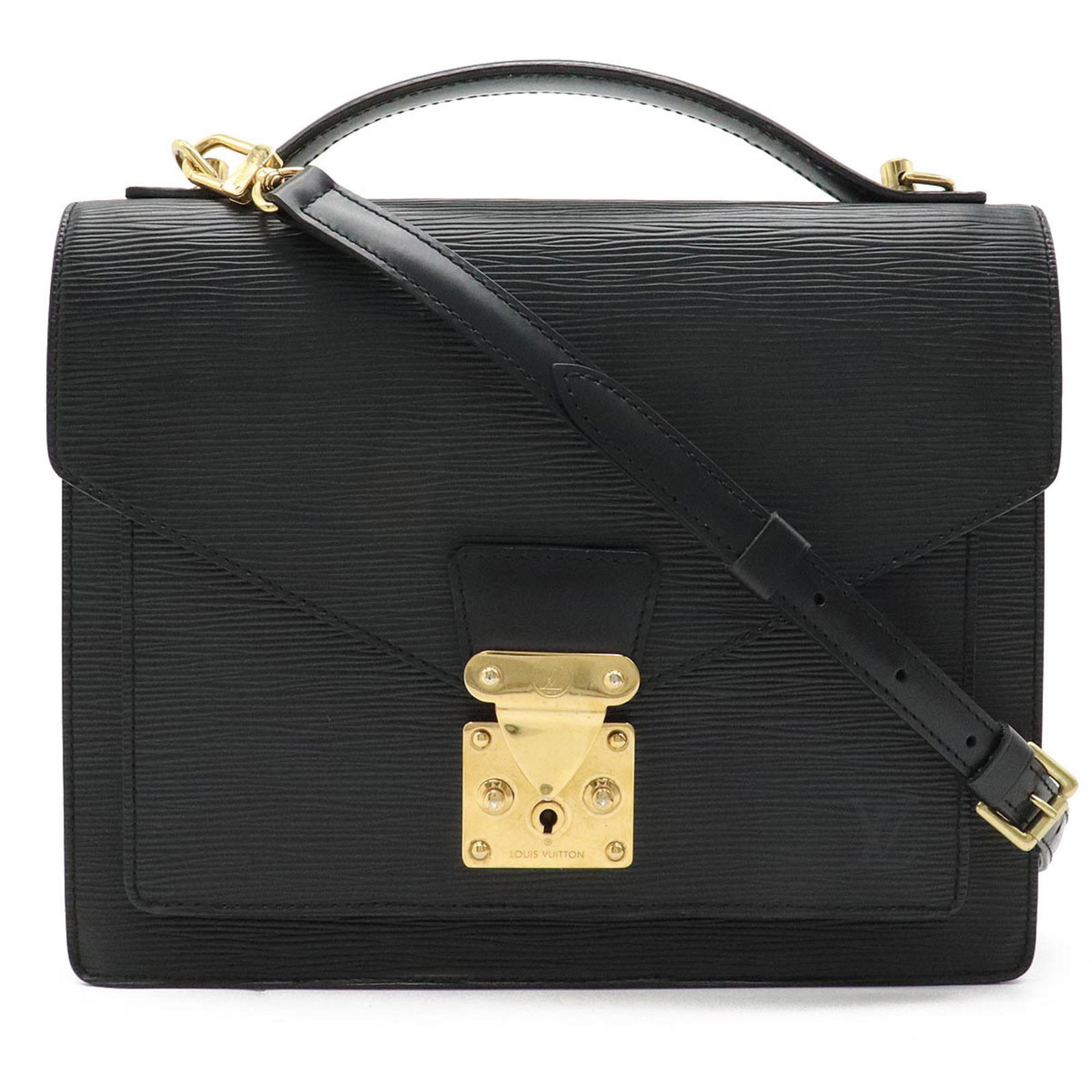 LOUIS VUITTON Louis Vuitton Epi Monceau Second Bag Handbag Shoulder Noir Black M52122: LOUIS VUITTON Louis Vuitton Epi Monceau Second Bag Handbag Shoulder Noir Black M52122 Brand: Louis Vuitton Type: Handbag Shoulder bag Material: Epi leather Epi leather: Color: Black Noir Outer Pocket: