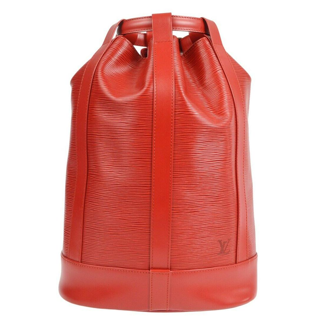 LOUIS VUITTON RANDONNEE PM SHOULDER BAG CASTILIAN RED EPI M52357 AR0945: LOUIS VUITTON RANDONNEE PM SHOULDER BAG CASTILIAN RED EPI M52357 AR0945 Bag Width: 11.0 Bag Height: 15.0 Closure: Drawstring Occasion: Casual Travel Size: Large Lining Material: Fabric Bag Depth: 6.3 