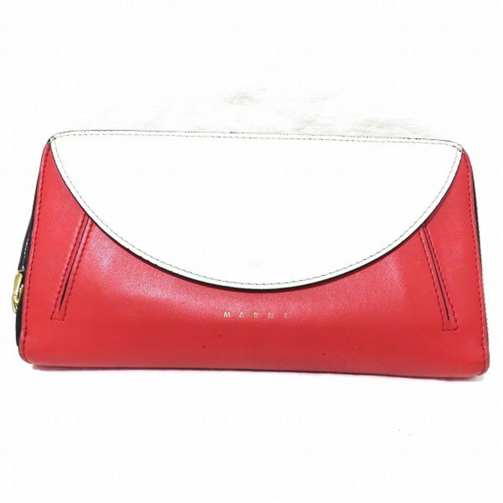 Marni Round Zipper Bicolor Long Wallet Women's: Marni Round Zipper Bicolor Long Wallet Women's Brand: Marni Type: Long wallet (bi-fold) Gender: Women Material: Leather Leather: Color: Red color White Closure: Zipper Inner Pocket: Bill slot2 Coin pu