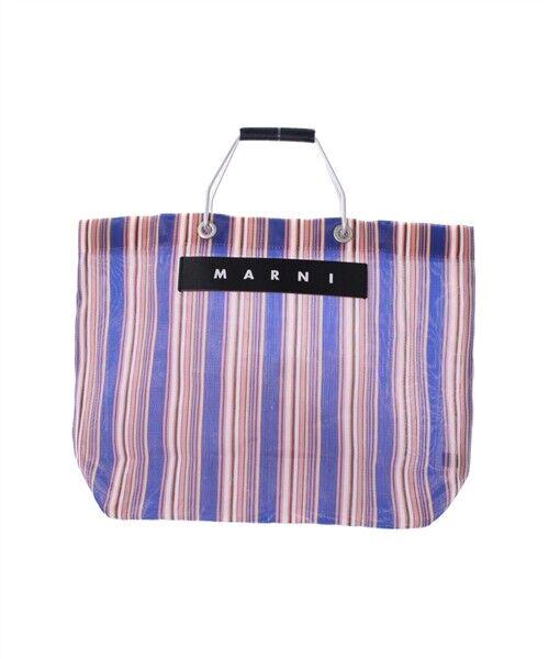 MARNI Tote bag BluexPinkishxBrown etc.(Stripe Pattern): MARNI Tote bag BluexPinkishxBrown etc.(Stripe Pattern) Style: Tote Vintage: No Bag Width: 18 in Bag Height: 13 in Bag Depth: 5 in Handmade: No Size Type: Regular Type: Tote Bag Color: BluexPinkishxBro