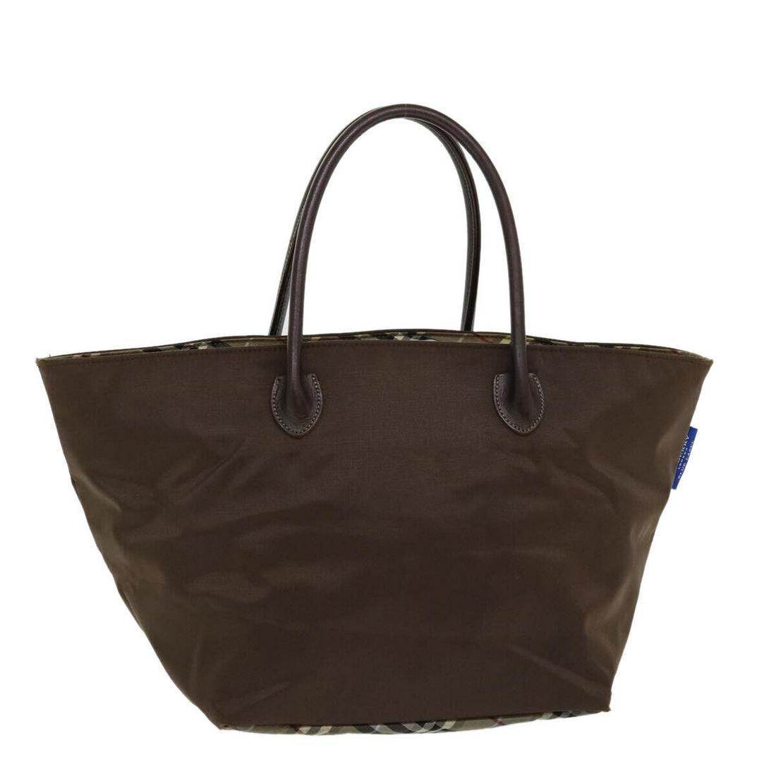 BURBERRY Nova Check Blue Label Tote Bag Nylon Beige Brown: BURBERRY Nova Check Blue Label Tote Bag Nylon Beige Brown Style: Tote Bag Material: Nylon Exterior Color: Beige / Brown Bag Height: 9.4inch(Approx) / 24cm(Approx) Bag Depth: 9.1inch(Approx) / 23cm(App