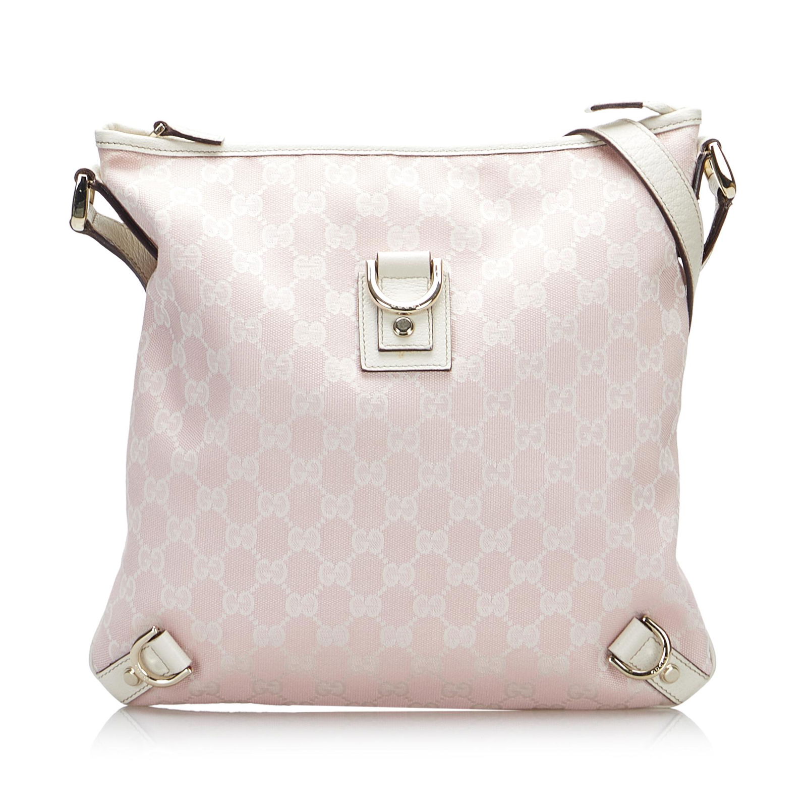 Gucci GG Canvas Abbey D-Ring Crossbody: Gucci GG Canvas Abbey D-Ring Crossbody This crossbody bag features a canvas body a flat leather shoulder strap a top zip closure and interior zip and slip pockets. Brand: Gucci Model: GG Canvas Abbey