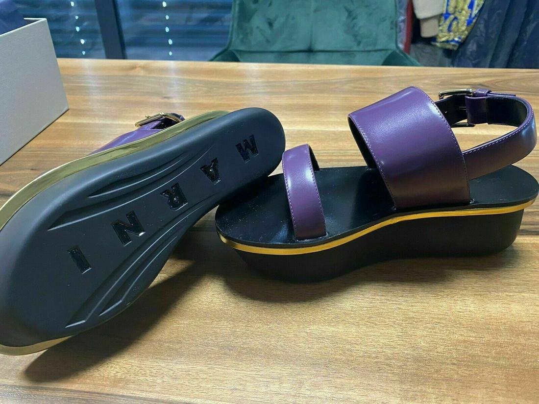 Marni Calf Leather Wedge Platform Sandals Shoes New: Marni Calf Leather Wedge Platform Sandals Shoes New Style: WEDGE PLATFORM SANDALS Heel Height: High heel (5-8 cm) Accents: HOT SEXY COOL DELUXE FASHION DANSE PLAGUE MYKONOS HOT SEXY COOL LUXURY FASHIO