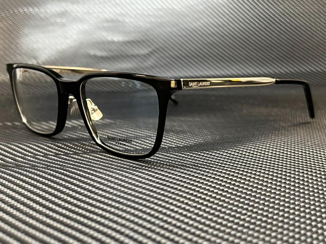 Saint Laurent SL 262 006 Black Mens Eyeglasses Frame 54mm: Saint Laurent SL 262 006 Black Mens Eyeglasses Frame 54mm Frame Color: Black Type: Eyeglasses Frame Material: Metal Plastic Lens Socket Width: 54 mm Bridge Width: 20 mm Temple Length: 150 mm New The B