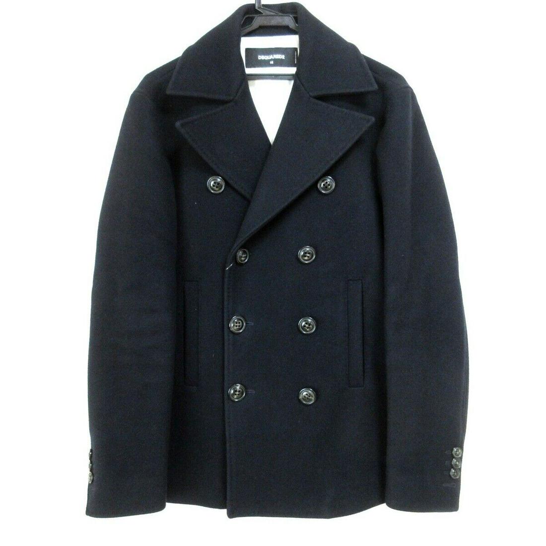 DSQUARED2 - Black Mens Coat: DSQUARED2 - Black Mens Coat Style: Coat Color: Black Outer Shell Material: Please see the photo of the quality tag Accessories: None Type: Coat Size: Size : 48 (Approx US size : 4 1/2 ) C: Heavily Use